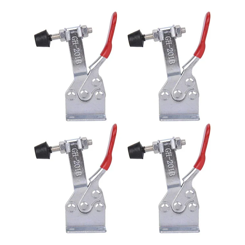 4PCS GH-201B Toggle Clamp 90kg Quick Release Horizontale Klemmen Verriegelung Hebel Verschluss Hand Werkzeug Holzbearbeitung Clip Werkzeug – Detail 1