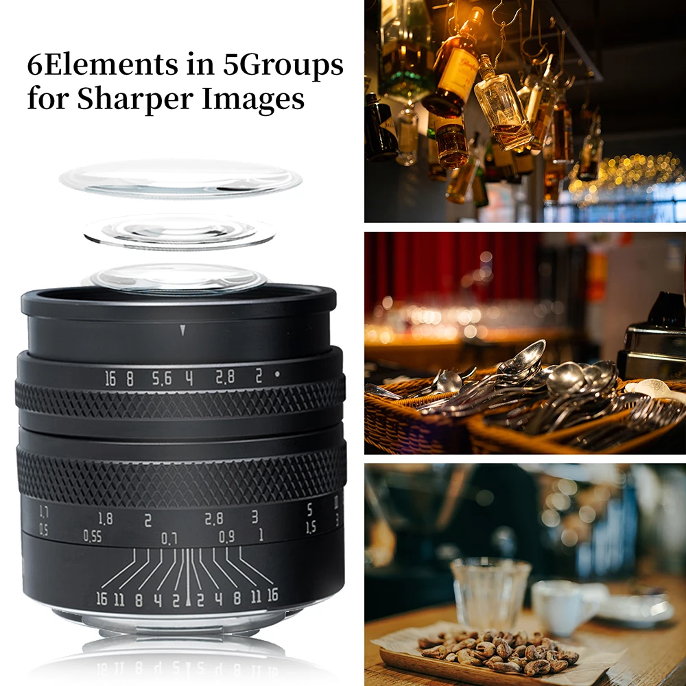 Astrhori 50Mm F2 Full Frame Manuale Prime Obiettivo Ad Ampia Apertura Per Sony E Fuji X Canon Rf Eos-R Nikon Z Leica L Mount Camera