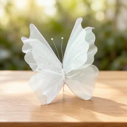 Handcrafted Butterfly - Perfect for Home Decor, Weddings, Festival Parties, and DIY Birthday Decorations (Pure White)