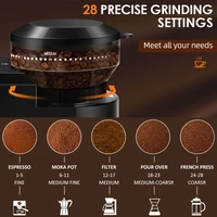 Automatic Burr Mill Coffee Grinder Electric Coffee Bean Grinding With 28 Adjustable Gears for Espresso French Press Drip Coffee 2