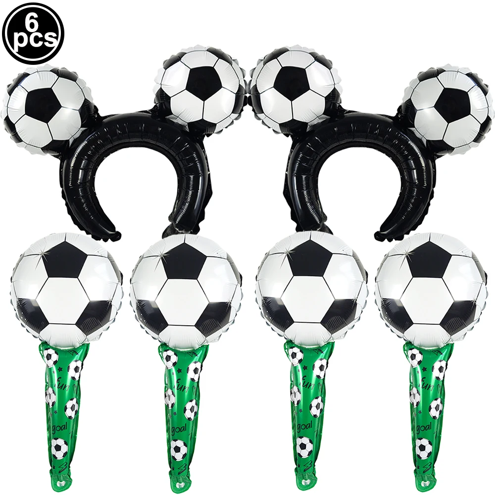 Vibrant Soccer Themed Foil Balloon