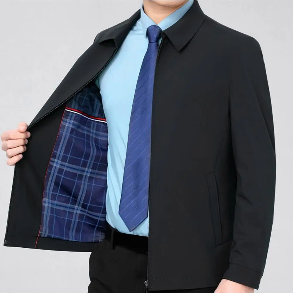 New Solid Color Business Men's Jacket Luxury Casual Loose
