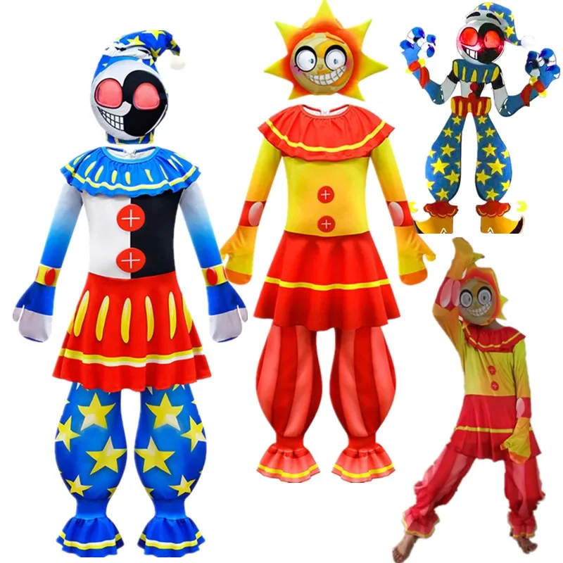Moondrop Fnaf Sundrop Cosplay Costume Per Bambini Costumi Di Halloween Per Bambini Moon Drop Sunrise Fnaf Carnival Tute Cosplay