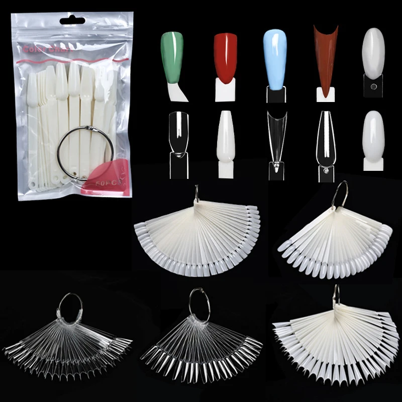 Carta A Colori Smerlato Nail Art Multi Style Nail Polish Display Swatch Nail Art Practice Color Card