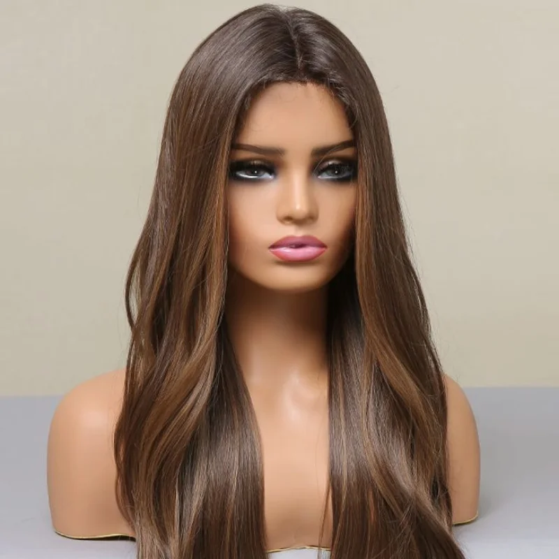 Soft Top Brown Wave 30inch 5x5 Silk Base Glueless  Jewish Human Hair Wig With Baby Hair HD Lace European Hair Preplucked