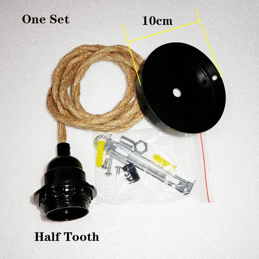 Jute Rope Pendant Lamp Ceiling Lighting Fitting E27 Bakelite Lamp Holder decorative lights lamp holder lamp bulb holder lamp base lamp socket adapter lamp socket extender ceiling lamp bracket pendant light hook