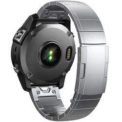 Titanium Quick Release Metal Wristband - 22mm/26mm Watch Bracelet - 22mm (Silver)