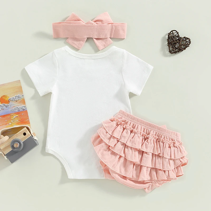 Baby Girl Heart Print Outfit Set 4