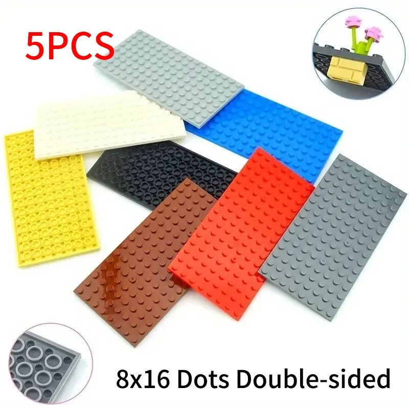 Grundplatte 8*16 Punkte doppelseitige Basis Bausteine Grundplatte Ziegel Klassische Ziegel Kinder Spielzeug Kompatibel mit Marke Blöcke