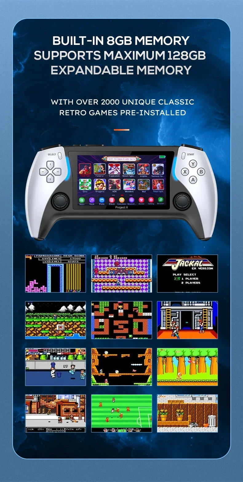 プレステ　ソフトせっと 128G 40000+Games NEW Project X Portable Pocket Video Game