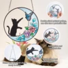 Suncatcher Moon Cat Acrylic Colorful Suncatcher Hanging Decoration Suitable For Bedroom Living Room Terrace Wall Gable Window 4