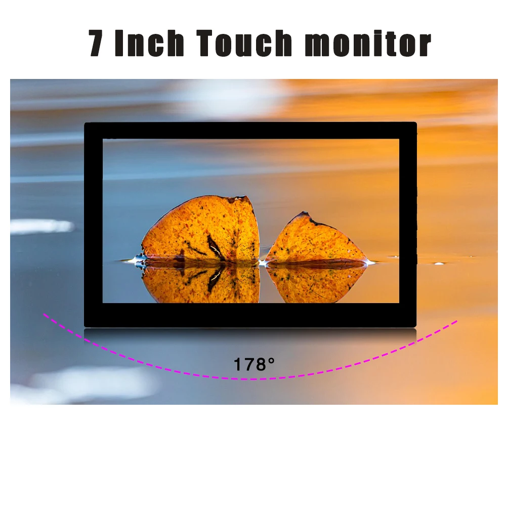 7인치 1280x800 HD 터치 휴대용 모니터, 60Hz IPS 디스플레이, USB Type-C HDMI 지원, 게임 및 사무용 정전식 터치스크린