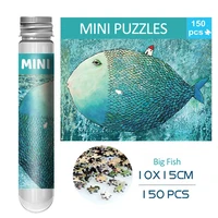 Test Tube Jigsaw Puzzle 150pcs World Famous Painting Van Gogh Monet Sunrise Impression Decompress Toy Educational Family Game 1