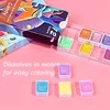 Shimmer 6/ 12 Colors Solid Watercolor Paint Flash Retro Pearlescent metal Macaron Candy Colours Set for Art Painting Nail Design 4