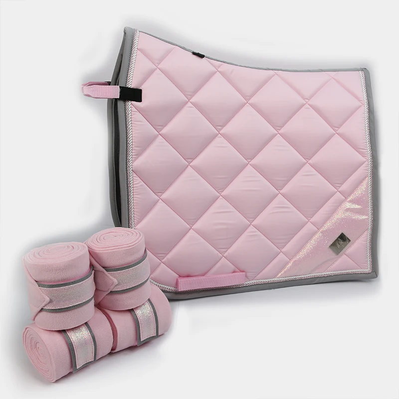 Equestrian Equipment Supplies Girl Powder Leggings Earmuffs Dance Step Sweat Drawer Durable Fashion Horse Sweat Pad Set