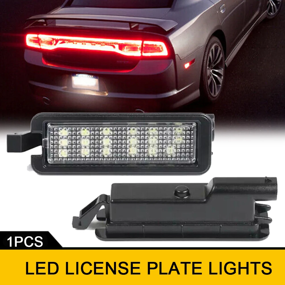 

For Dodge Charger Challenger Chrysler Voyager Pacifica 300 White LED Backup Number License Plate Lights Canbus Car Styling 6000k