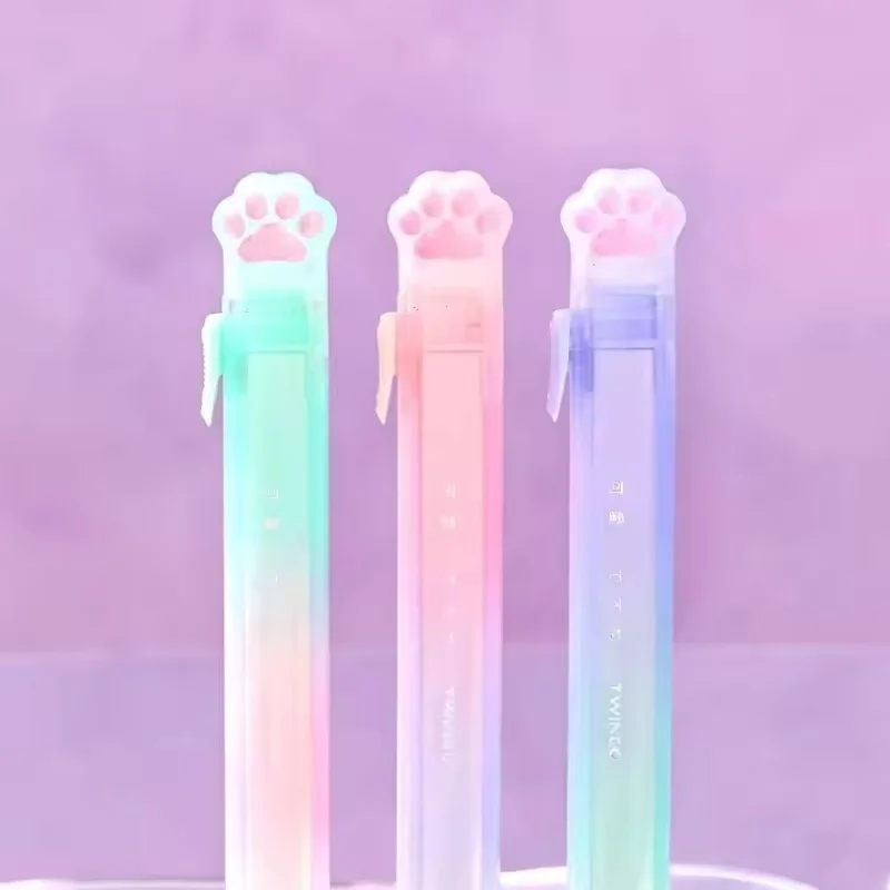 그라데이션 고양이 발 모양 스트레치 지우개, 수정 및 변형 지우개, 흔적 없는 지우개, 학생용 문구 지우개