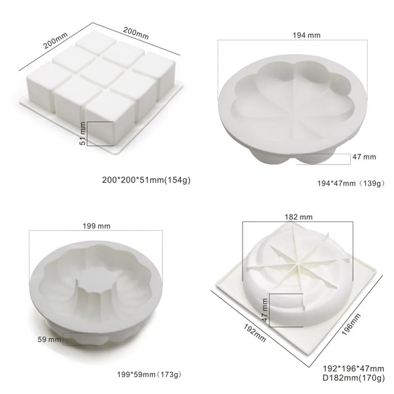 Round Corrugated Big Flower Mousse Cake Mold Taiji Design Silicone Mold for DIY Chocola... - SKU RCMM1913 - UGI Packaging