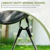 Outdoor Patio Swing Chair 3-Person, 3-Seat Patio Rocking chair, Patio Lounge Chair Swing Set for Porch and Garden 4