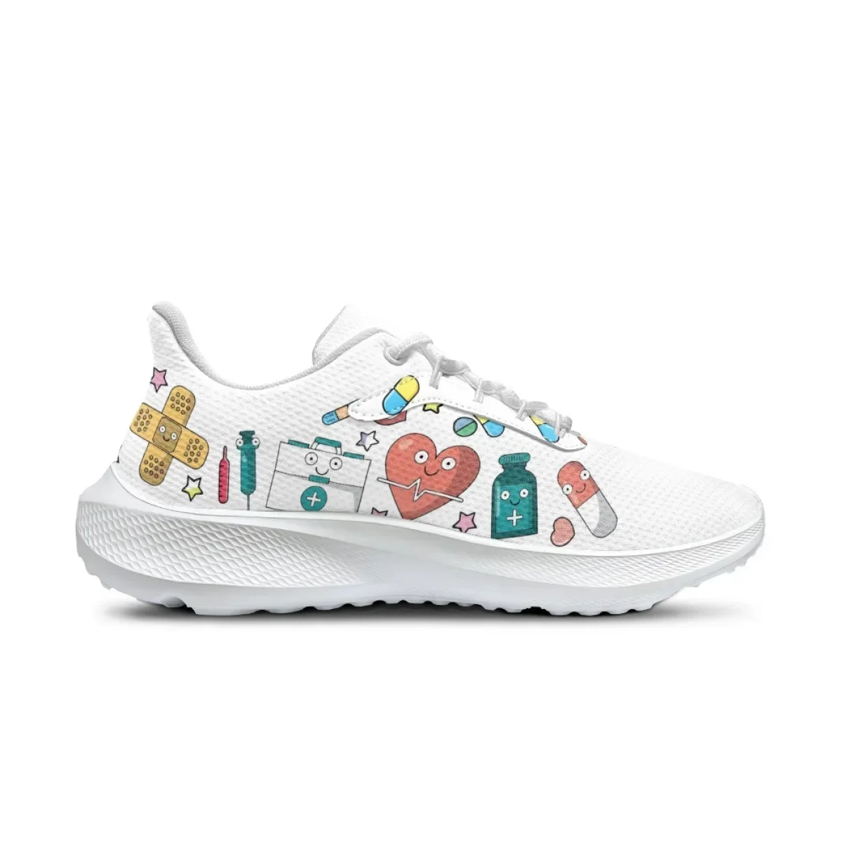 Women's Nusing Shoes Lightweight Lace Up Running Sneakers Men Tennis Trainers Lightweight Casual Sports Shoes