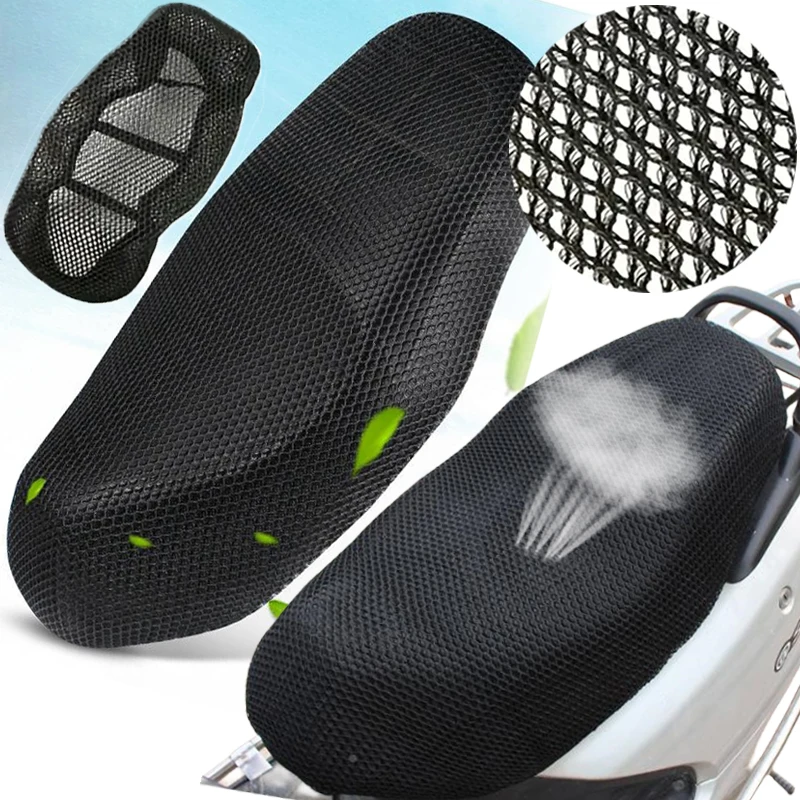 Motorcycle Accessories Motorcycle Cushion Seat Cover 3D Mesh Protectorl Anti-Slip Cushion Mesh Net Anti-skid Pad Mesh Seat Cover