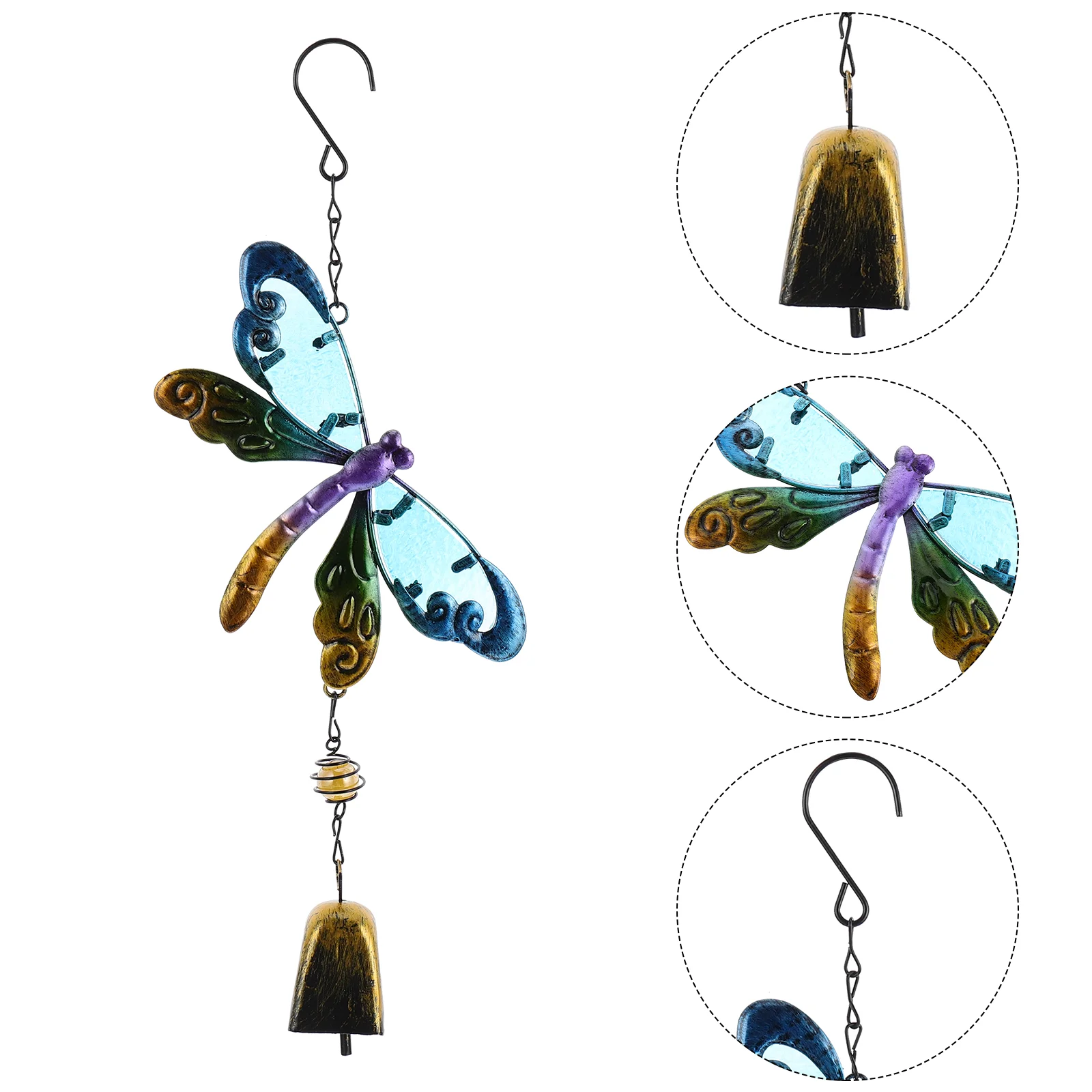 

Creative Dragonfly Wind Chime Garden Home Decoration Wind Bell Hanging Pendant