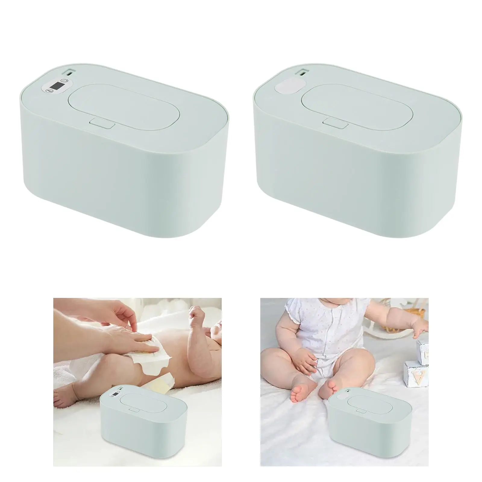 Wipe Warmer Holder Dustproof Wipe Warmer and Wet Wipe Dispenser Wet Tissue Box for Household Office Outdoor Car Traveling