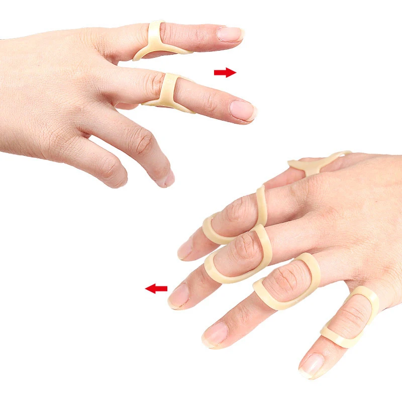 2PCS Finger Splint Fixed Ring Adjustable Broken Finger Joint Stabilizer Splint Bracket Protector Straightening Arthritis