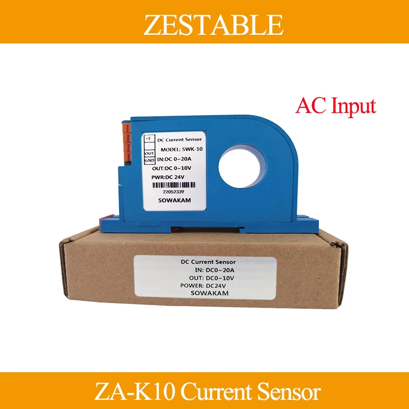 

Hall Electric Current Transducer ZA-K10 AC 0-1000A Input 0-10V 4-20mA RS485 Transmitter Converter