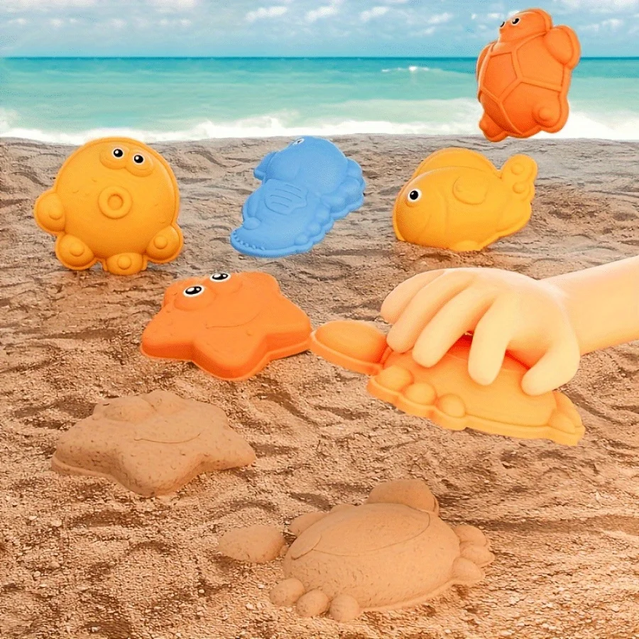 14-piece beach toy set duck beach toys beach play sand play water beach bucket digging sand fun duck random colors 5
