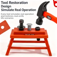 Kids Tools Set Toys 68/55/41/38 Simulated Repair Tool Set Pretend PlayEngineer Plastic Construction Toys Toddler Kids Boys Gift 4