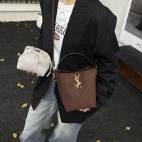 European and American Fashion Bucket Bag 2025 New Trendy Versatile Large-Capacity High-End Shoulder Crossbody Bag 1856BK