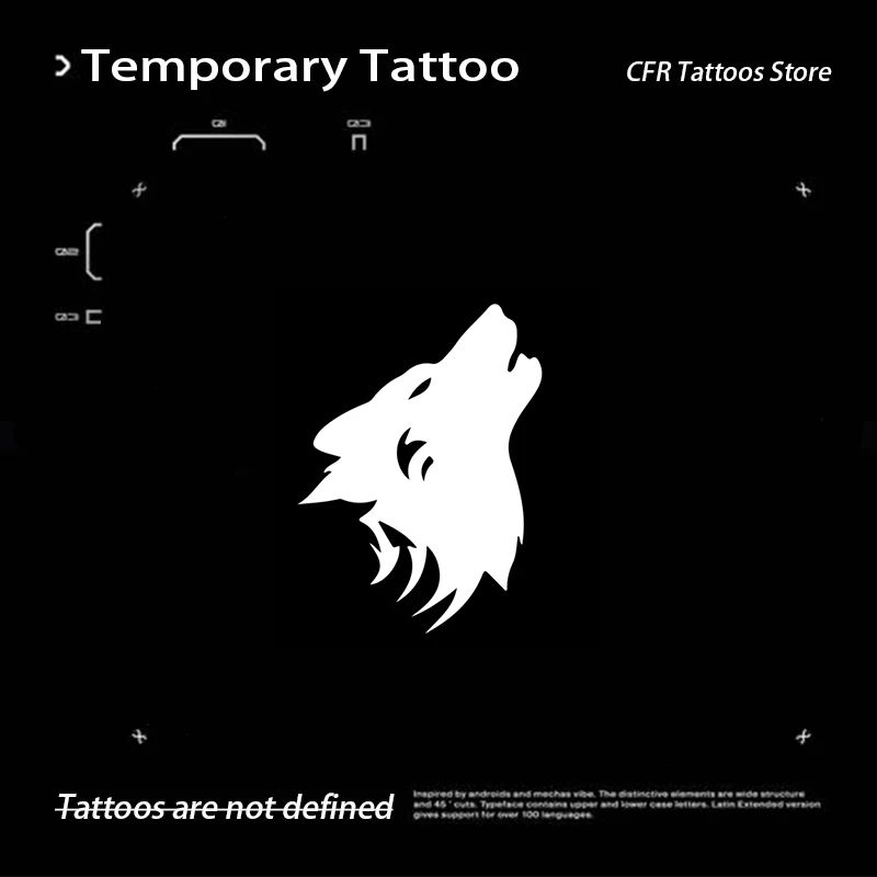 

Fake Tattoos Temporary Tattoo Arm Waterproof Wolf Head Herbal Juice Sticker Hotwife Semi Permanent Tattoo Accessories Party Y2K