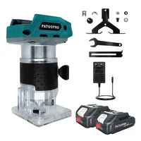 PATUOPRO 5-Speed Cordless Electric Trimmer 6/6.35/8mm Woodworking Engraving Slotting 30000RPM Wood Router For Makita 18V Battery 1