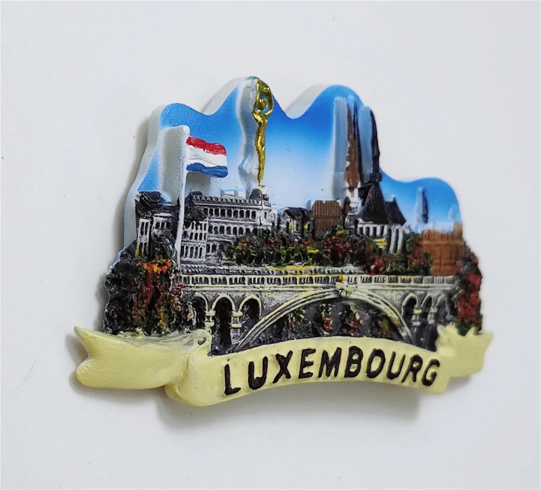 Luxembourg 3D Fridge Magnet Souvenir Gift Resin Handmade Luxemburg Refrigerator Magnet Home Decoration Collection with magnetic fridge magnets refrigerator decor