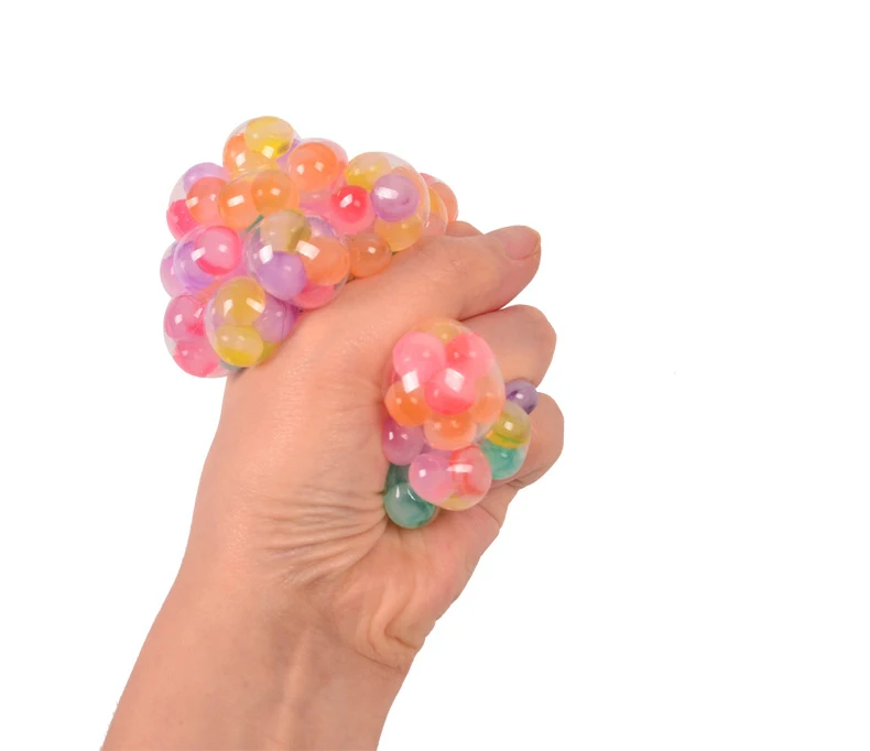 Die Regenbogenperlen druckreduzierende Kugel Squishy Fidget Toys Lustiger Stressabbau Reduziert den Druck Requisite für Kinder und Erwachsene – Detail 5