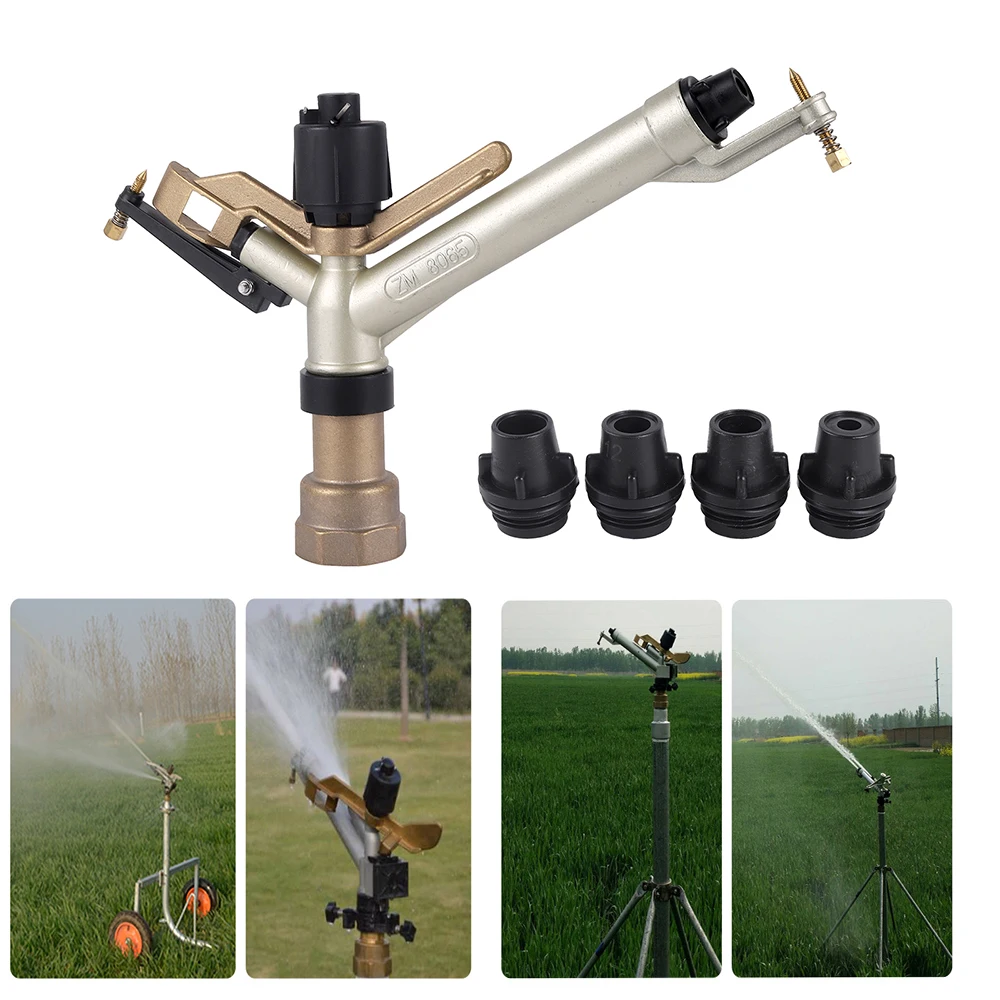 

Garden Irrigation 1.5 Inch Female Thread Long Spray Distance Sprinkler Head Farm Big Covering Range Watering Gun Rocker Nozzle