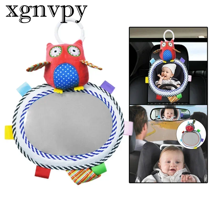 Baby Car Rear Seat Mirror Adjustable Rear View Plush Cartoon Animal Mirror Stroller Baby Toys Facing xgnvpy