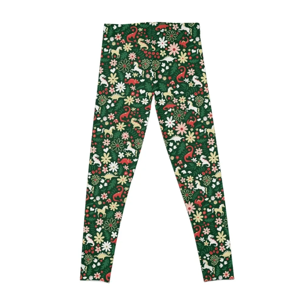 Christmas Dinosaurs + Unicorns Leggings gym sportswear woman Women sports jogging pants Womens Leggings