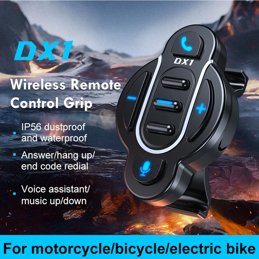 Wireless media controller universal smart Bluetooth 5.4 remote control waterproof for helmet earphone motorcycle bike handlebar