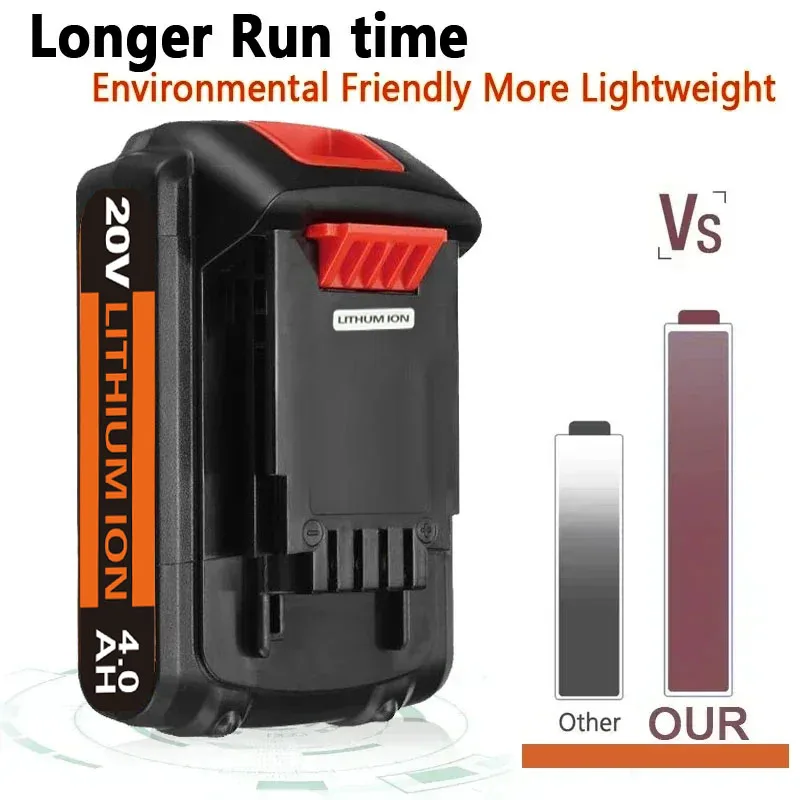 high capacity 8Ah LBX20 Replacement for Black & Decker 20V Battery Max Lithium BL2018 LBXR20 LB20 LST220 LB2X4020 Cordless Tools Sd4d48b31a79f4d9698fea72ad4222917Z