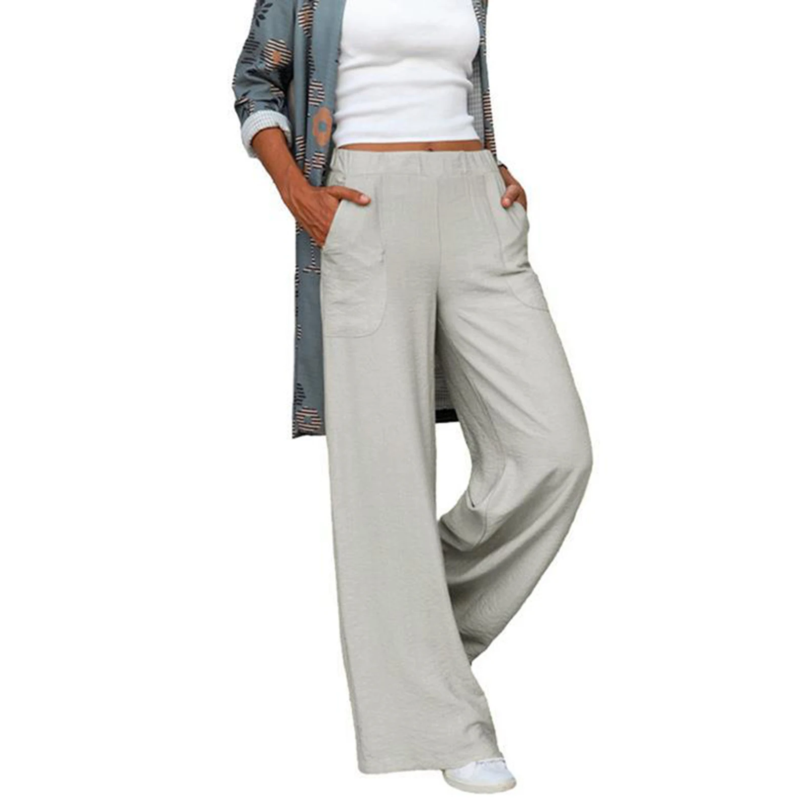 

Woman Solid Color Terylene Slacks Exquisite Workmanship Pant Suitable for Formal Daily Party Ball NOV99