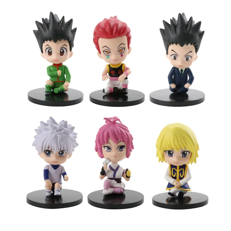 6 шт./компл. Sit Style Hunter X Gon Freecss Killua Zoldyck Kurapika Kulolo lushilufelu экшн-фигурка Модель Кукла