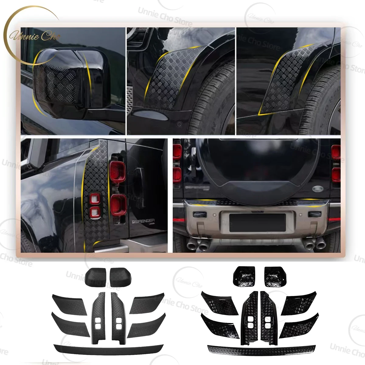 Pour LR Defender 90 2020 2021 Autocollant pour fenêtre latérale de
