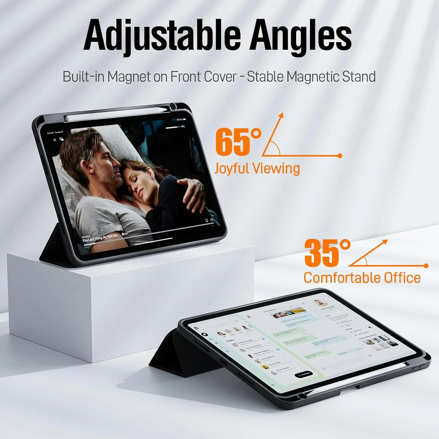 Magnetic Flip Smart Cover with Auto Wake/Sleep Function