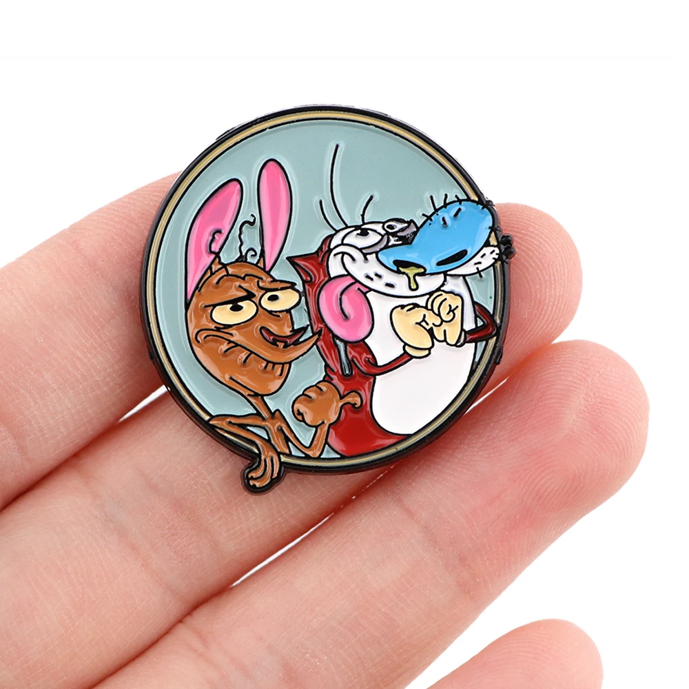 Christmas Funny Brooch Button Pin Round Badges Lapel Tie Pin For Backpack  1pcs