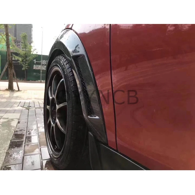 자동차 실제 탄소 섬유 휠 눈썹 눈꺼풀 펜더 아치 플레어 트림 커버 스티커, BMW 미니 F56 F55 쿠퍼 S 2014-2021, 4 개
