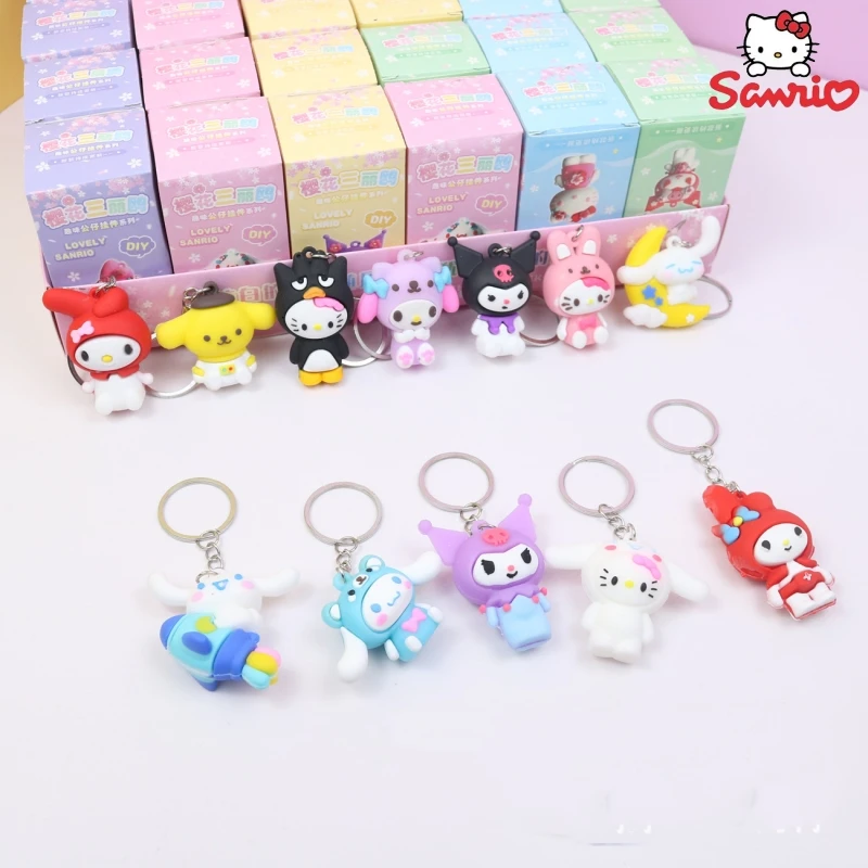 

Cartoon Sanrio Blind Box My Melody Pendant Keychain Holder Key Chain Car Keyring Toys Hanging Jewelry Children Surprise Gift