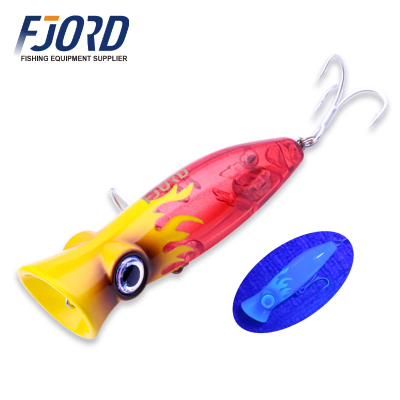 FJORD 80mm 14g Floating Popper Fishing Lure Hard Baits Freshwater Carp Artificial Bait Fishing Tackle Stuff New arrival 2025