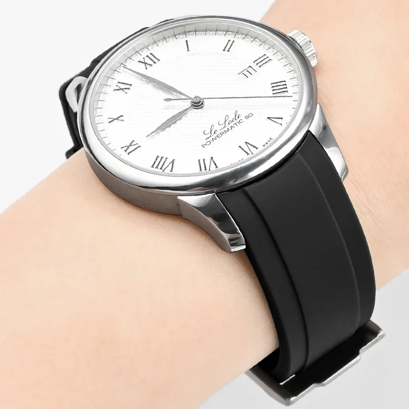 High Tensile Silicone Strap with Universal Curved End and Butterfly Buckle